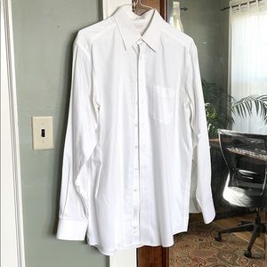 White Men’s Dress Shirt 16 | 35 Fitted